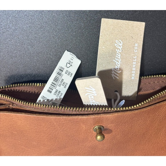 Madewell‎ NWT The Transport Accordion Crossbody in English Saddle Leather - Picture 5 of 5